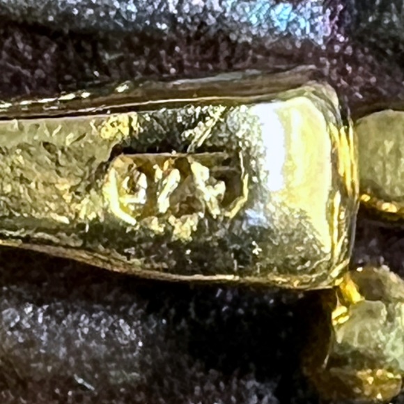 925 Sterling Gold Vermeil Pendants/Charms (3) w/Faux Gemstones - Picture 5 of 6